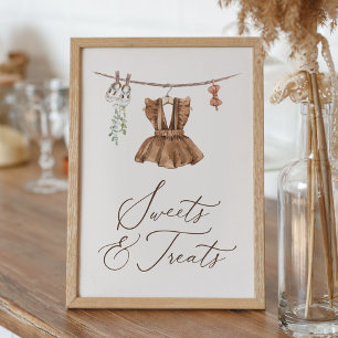 Baby Clothes Girl Baby Shower Sweets and Treats Poster