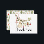 Baby Clothes Laundry Baby Shower Thank You Card<br><div class="desc">This boho gender-neutral Christmas holiday baby shower thank you note card features baby clothes/laundry such as a romper,  and a sock,  Santa hat,  and a pair of gloves. Personalise it for your needs. You can find matching products at my store.</div>