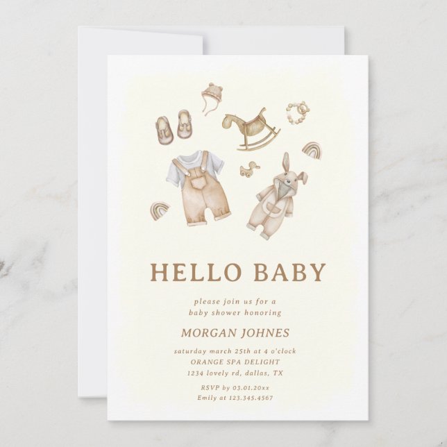 Baby Clothes Nursery baby shower invitation (Front)