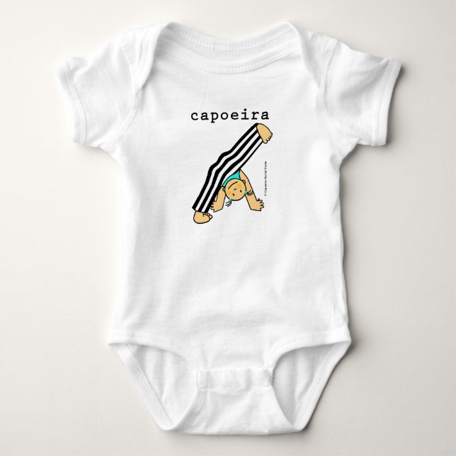 Baby clothes with a cartoon of Capoeira Bodysuit (Front)