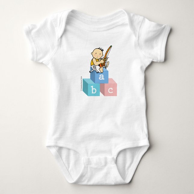 Baby clothes with a cartoon of Capoeira Bodysuit (Front)