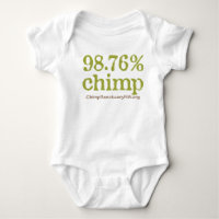 Baby Clothes with the 98.76% Chimp logo!