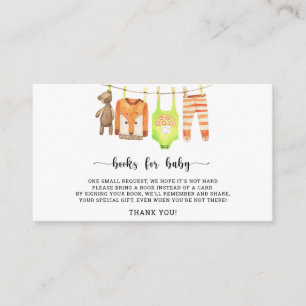 Baby clothesline books for baby ticket enclosure card
