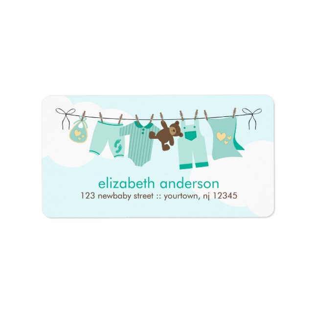 Baby Clothesline {green} Label (Front)