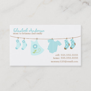 Baby Clothesline Mummy Calling Cards