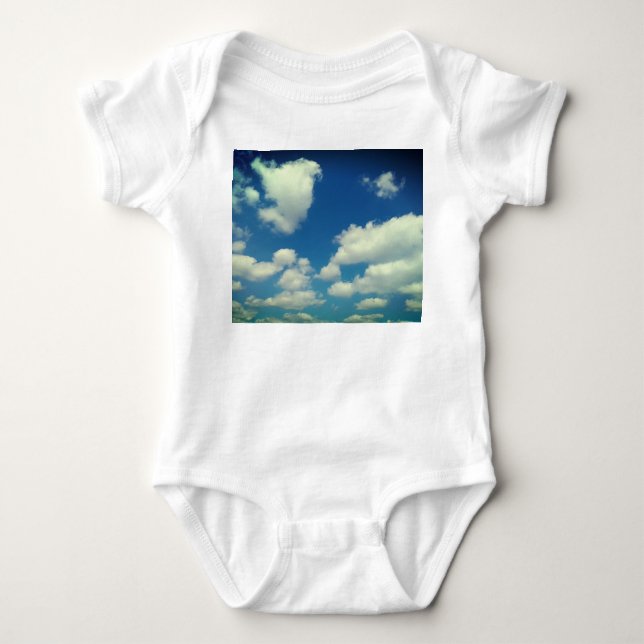 Baby clouds , on a blue sky bodysuit (Front)