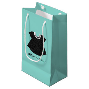 BABY & CO Little Black Dress Sprinkle Tiara Party Small Gift Bag