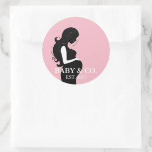 BABY & CO. Pink Girl Baby Shower Stickers