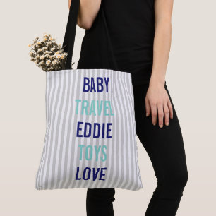 BABY & CO Shower Personalise Baby Toy Travel Tote Bag