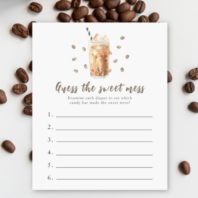 Baby coffee baby shower Guess the sweet mess game (Creator Uploaded)