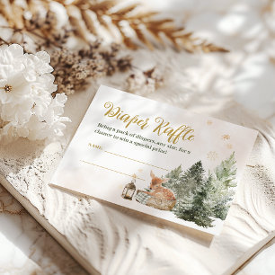 Baby Cold Outside Rustic Deer Winter Baby Shower Enclosure Card