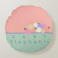 Baby Colourful Daisies on Soft Peach & Jungle Mist