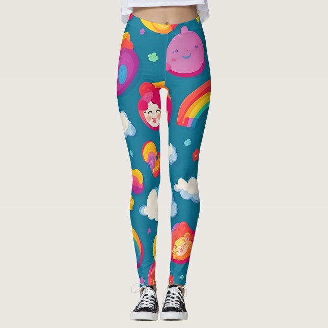 Baby  Colourful Personalised Pattern Leggings (Front)