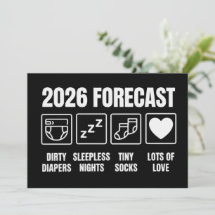 Baby Coming Soon 2026 Forecast Baby Shower Funny  Invitation
