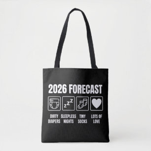 Baby Coming Soon 2026 Forecast Baby Shower Funny  Tote Bag