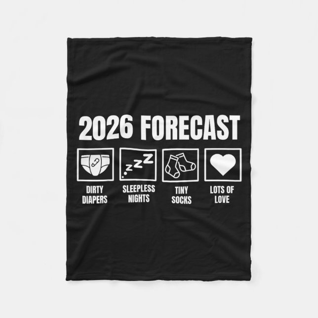 Baby Coming Soon 2026 Pregnancy Announcement Forec Fleece Blanket (Front)