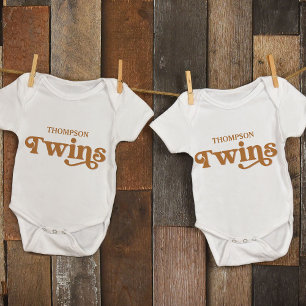 Baby Coming Soon Custom Twins Pregnancy Reveal Baby Bodysuit