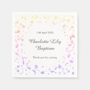 Baby Confetti Baptism Christening Napkin