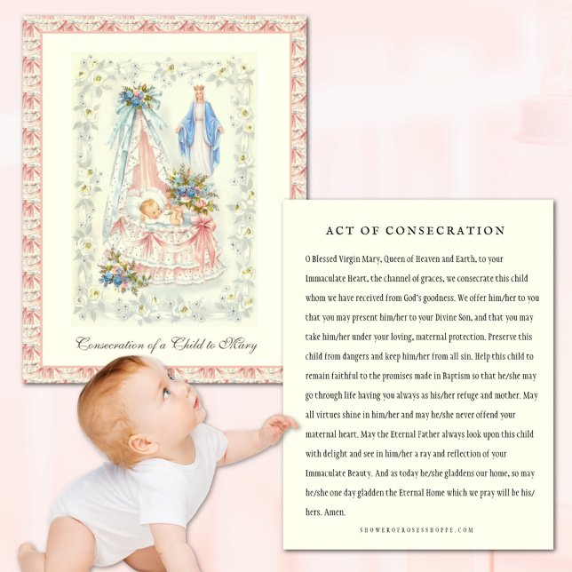 Baby Consecration Prayer to Virgin Mary  Card (Creator Uploaded)
