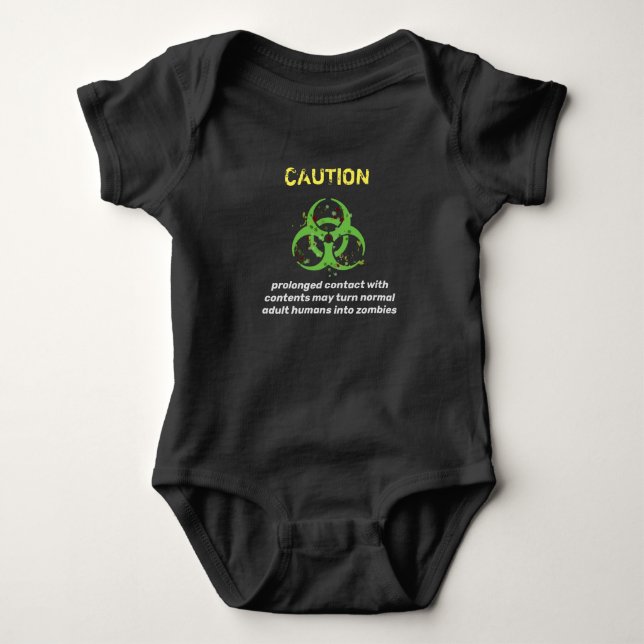 Baby Contact Precaution Zombie Parents Bodysuit (Front)