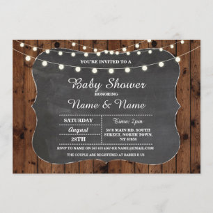 Baby Couple's Shower I DO BBQ Chalkboard Invite