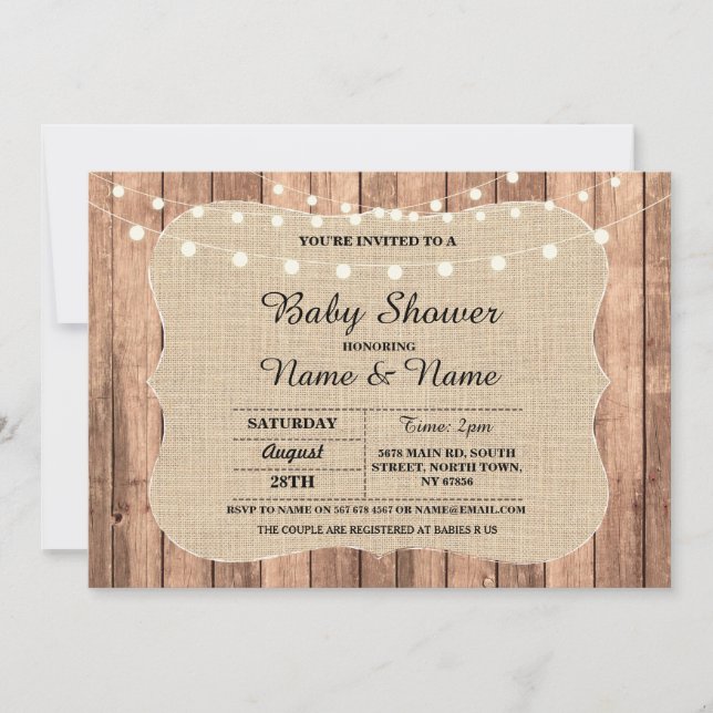 Baby Couple's Shower I DO BBQ Chalkboard Invite (Front)