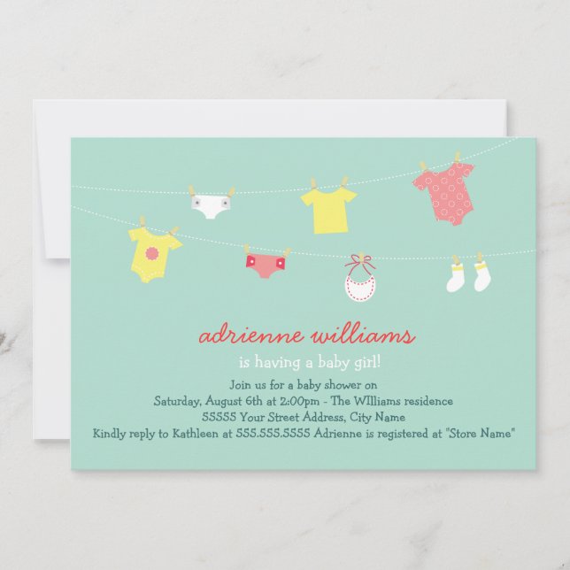 Baby Couture Baby Shower Invite (Front)