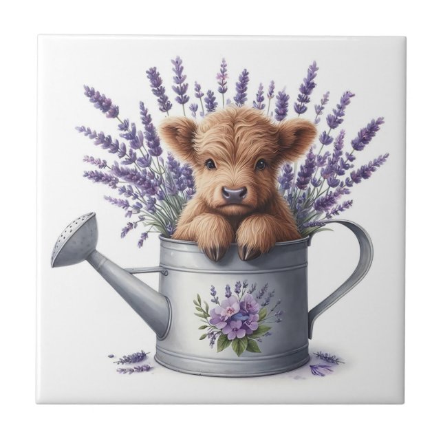 Baby Cow Ceramic Tile (Front)