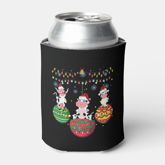 Baby Cow Christmas Can Cooler (Can Front)