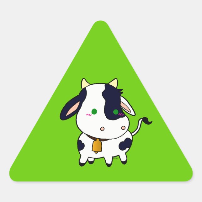 Baby Cow Triangle Sticker (Front)