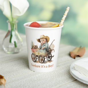 Baby Cowboy Baby Shower  Paper Cups