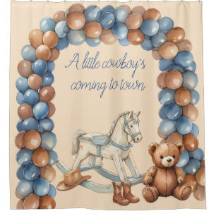 Baby Cowboy Shower Back Drop Curtain