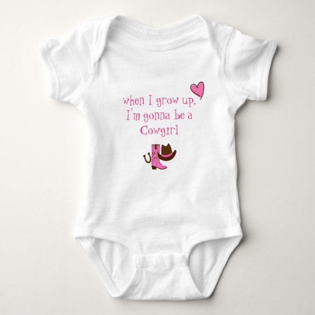 Baby Cowgirl Baby Bodysuit (Front)