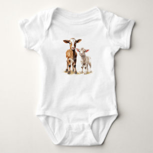 Baby Cows Calves, Cow, Calf, Baby Gift Bodysuit
