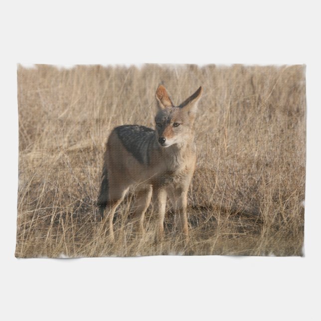 Baby Coyotes Kitchen Towel (Horizontal)