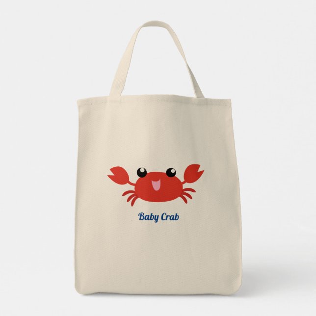 Baby Crab Cute Tote Bag (Back)