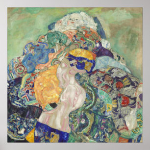 Baby (Cradle) — Gustav Klimt (1917–18) Poster