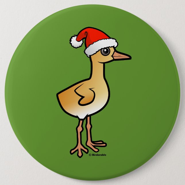 Baby Crane Santa 6 Cm Round Badge (Front)