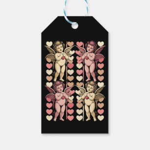 Baby Cupid Coquette bow Retro Valentines Day Gift Tags