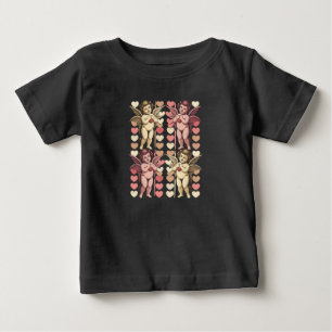 Baby Cupid Coquette bow Retro Valentines Day T-Shirt