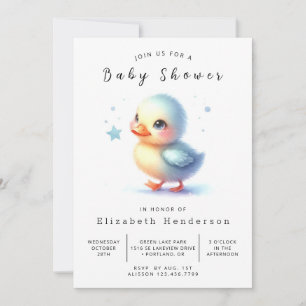 Baby Custom Duck Baby Shower Invitation