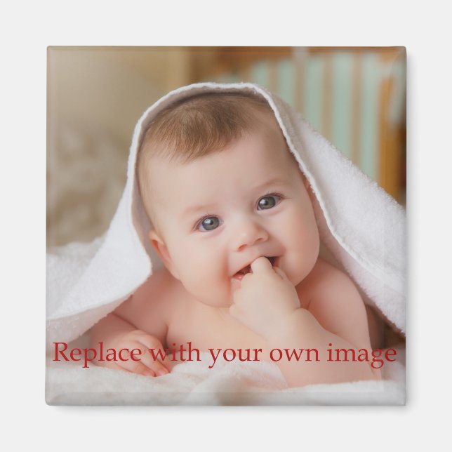 Baby cute personalised photo magnet (Front)