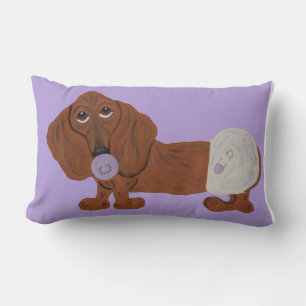 Baby Dachshund Lumbar Cushion