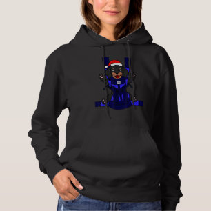 Baby Dachshund Santa Funny Cute Dog Mum Dad Christ Hoodie