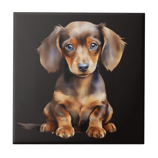 Baby Dachshund Tile (Front)