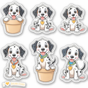 Baby Dalmatians Scrapbook Stationery Stickers