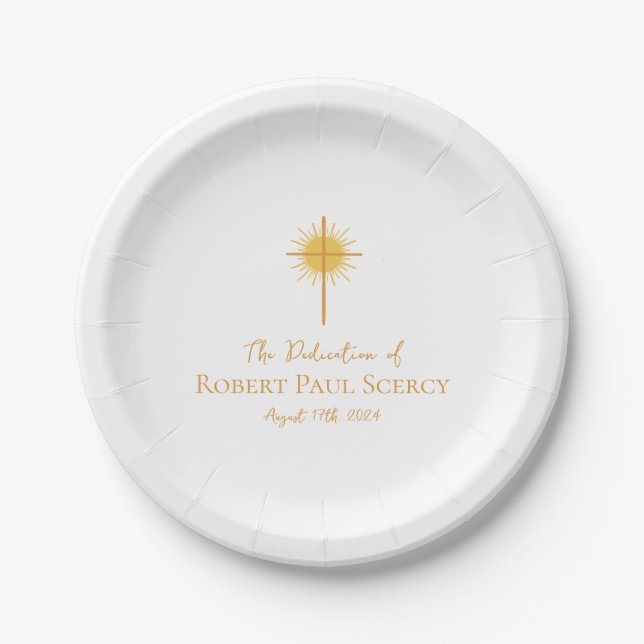 Baby Dedication/Christening Paper Plate (Front)
