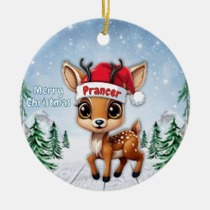 Baby Deer, Fawn, Doe, Reindeer🦌 🎄Merry Christmas Ceramic Tree Decoration