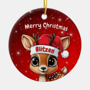 Baby Deer, Fawn, Doe, Reindeer🦌 🎄Merry Christmas Ceramic Tree Decoration