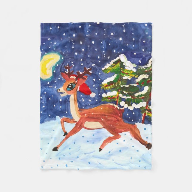 Baby Deer Fleece Blanket (Front)